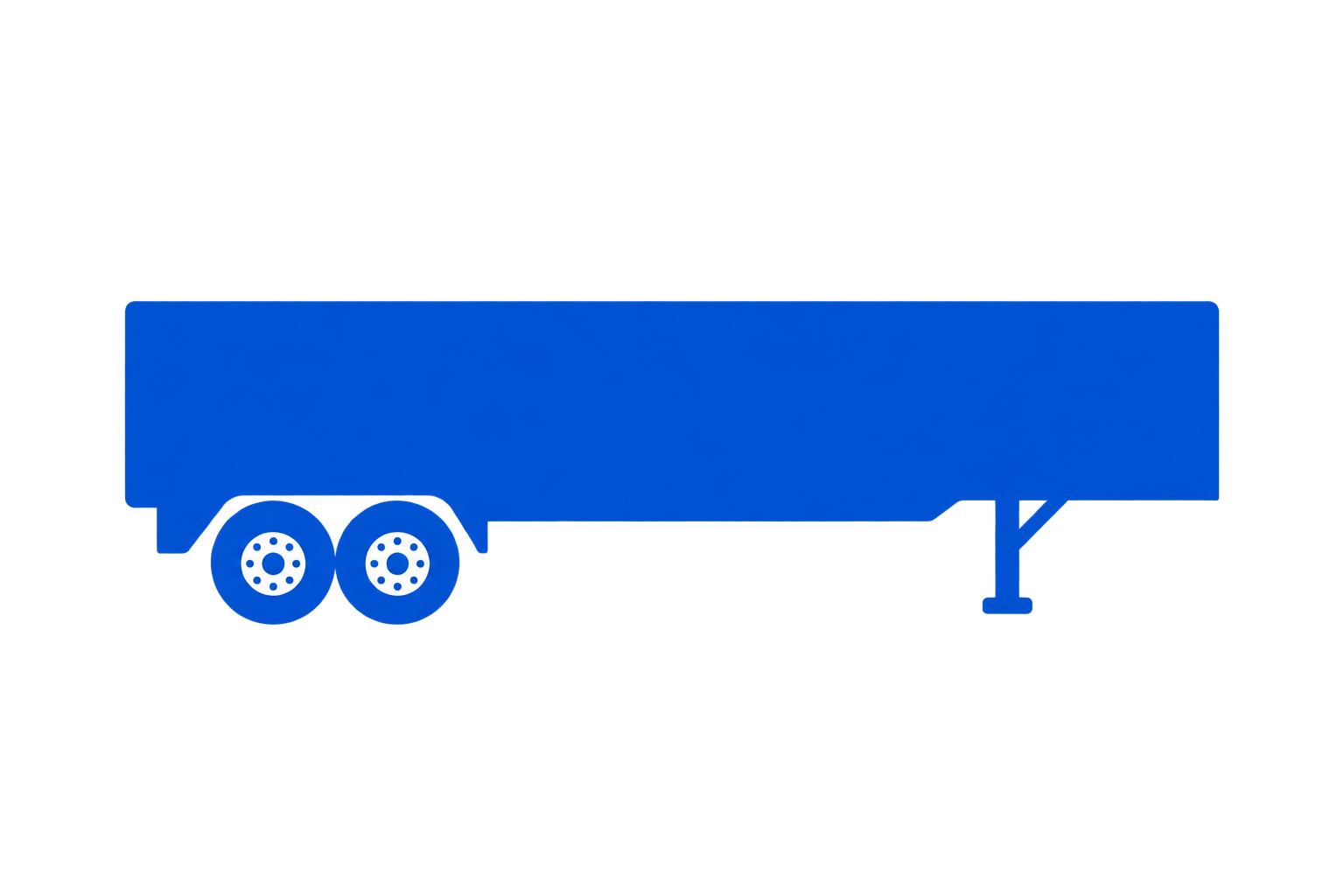 Blue trailer icon with transparent padding