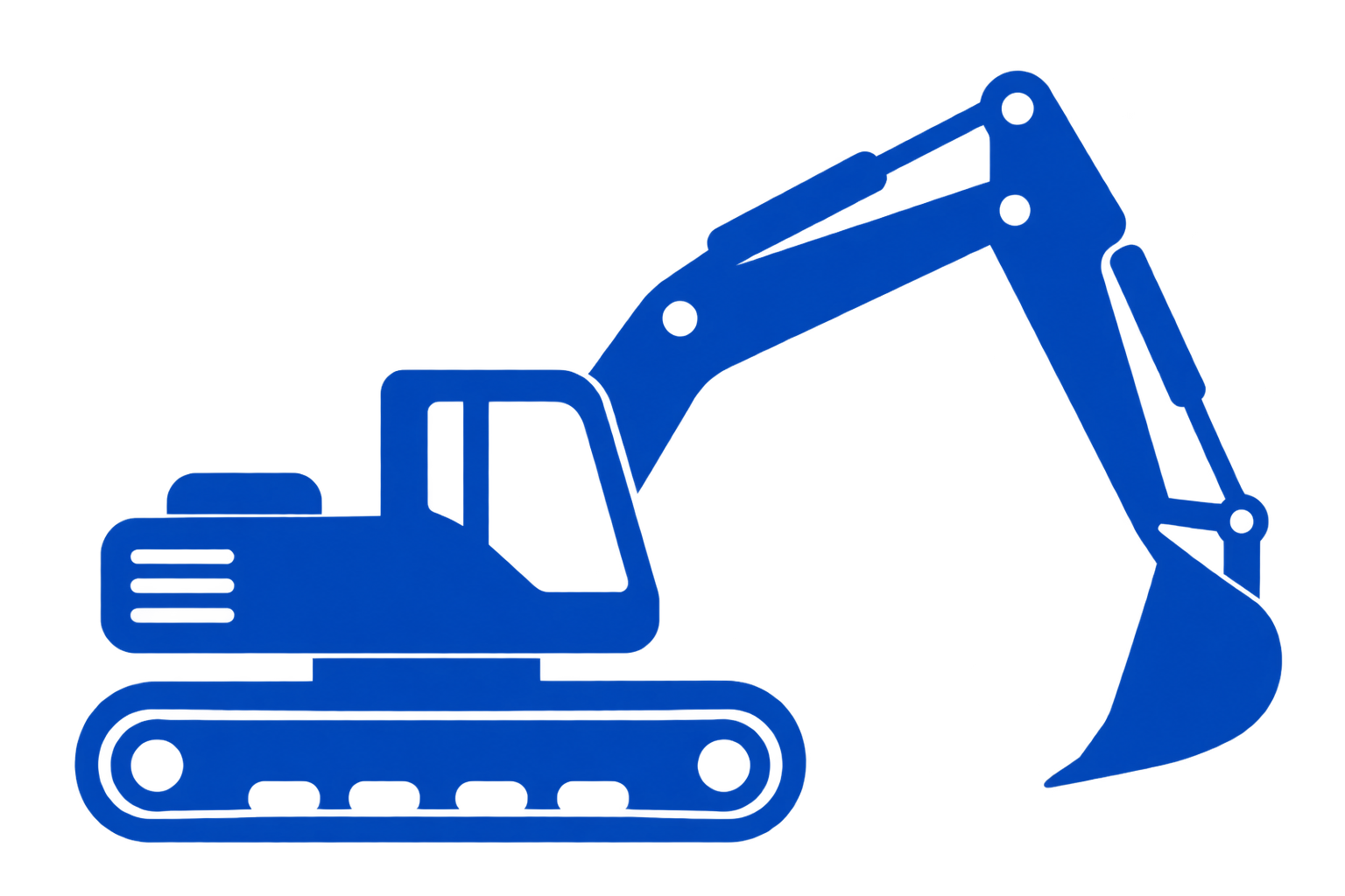 Royal Blue Excavator Icon